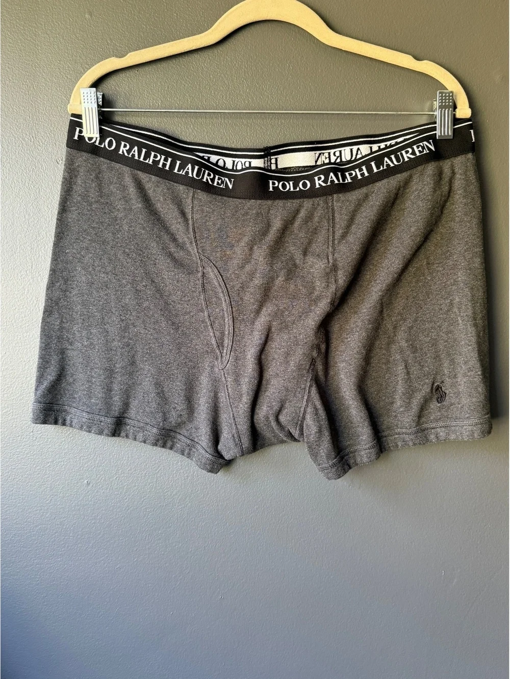 Polo Ralph Lauren Men's 2X Grey Cotton Blend Boxer Briefs